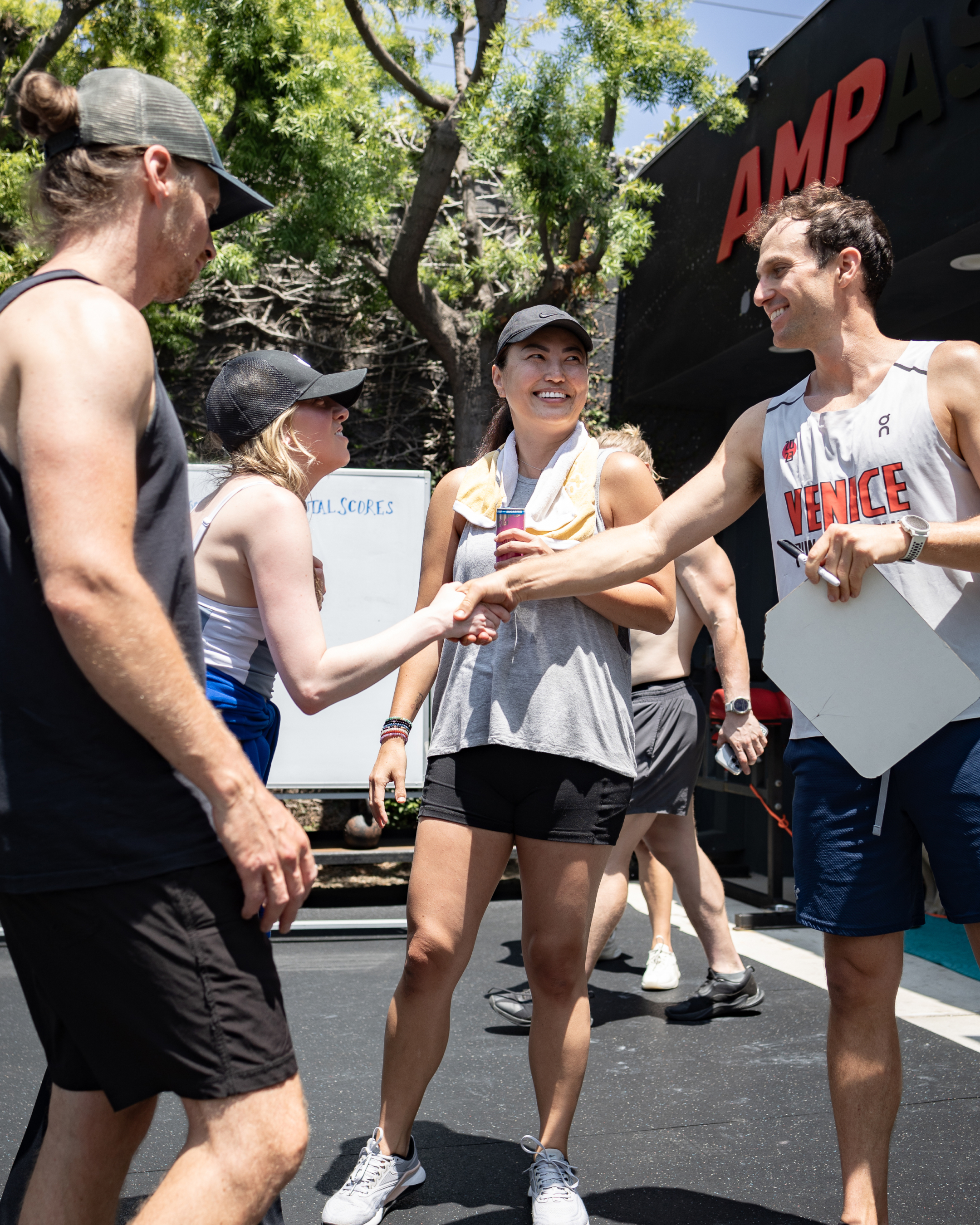 Athletes celebrating during THE JUMP session
