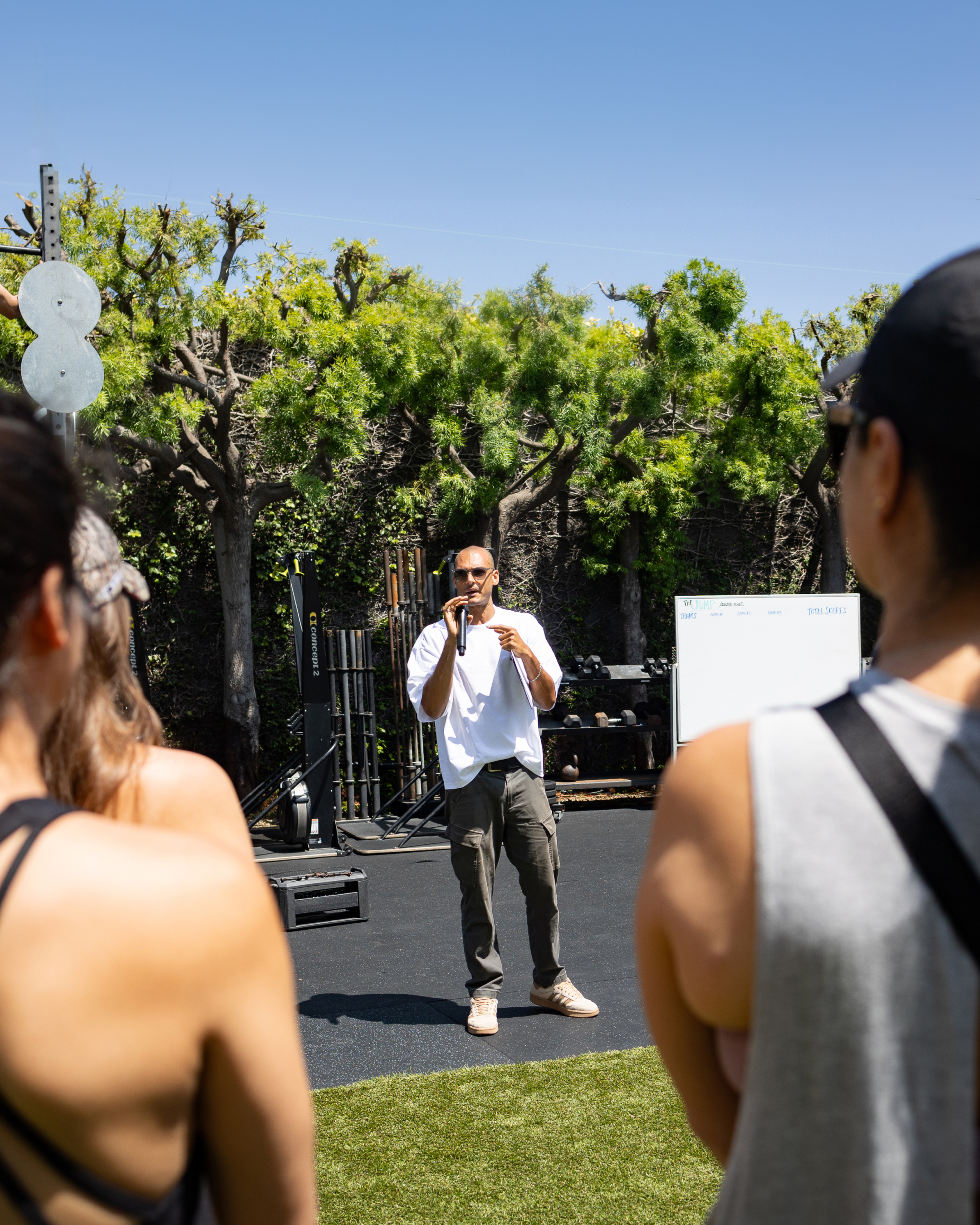 Athletes training together at THE JUMP session